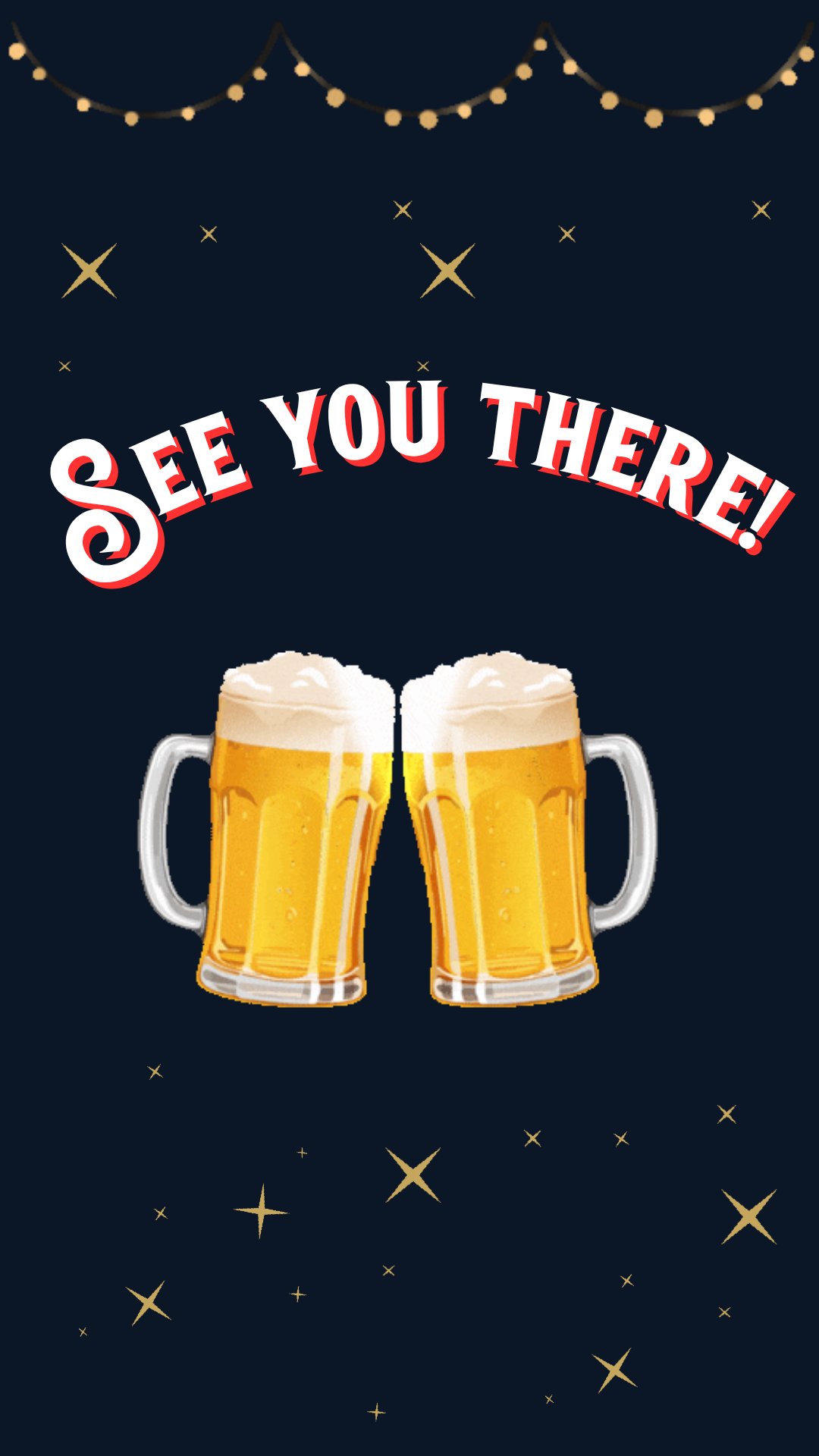 Cheers and Beers 50th Birthday Video Invitation – Beer Themed Surprise Party Evite Social Media Invite