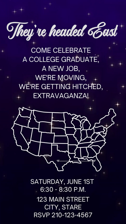 Farewell Party Video Invitation – Bon Voyage Animated Evite Template Social Media Invite