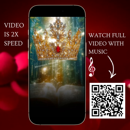 Videoeinladung zur Quinceañera mit roten Rosen | Digitale Einladung zum 15. Geburtstag | Bearbeitbare Canva-Vorlage
