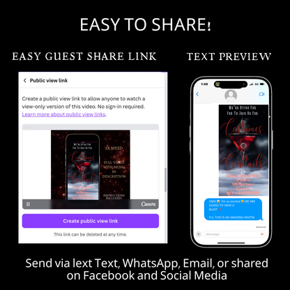 Halloween Video Invitation | Animated Halloween Digital Evite | Editable Canva Invite Template