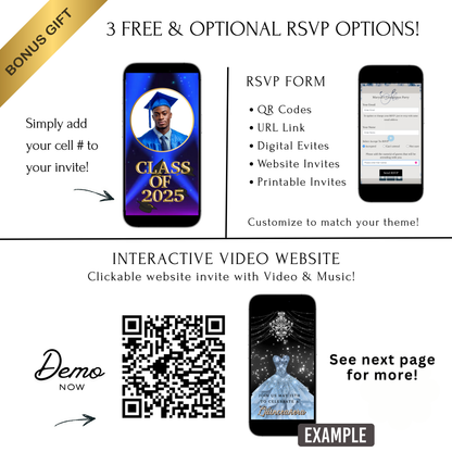 2026 Graduation Video Invitation |Editable Grad Animated Invite | Canva Video Evite Template
