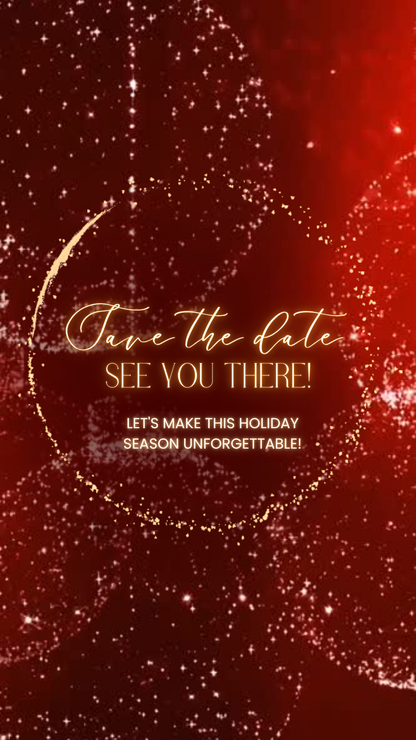 Christmas tree lights digital video invitation