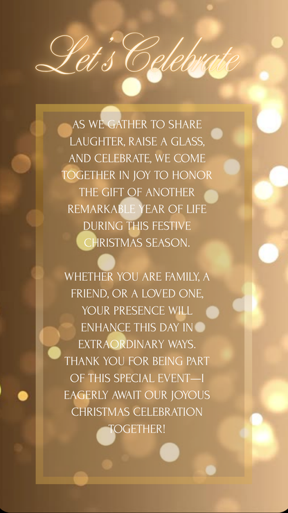 Red and Gold Christmas Party Video Invitation – Elegant Holiday Celebration Evite WhatsApp Video