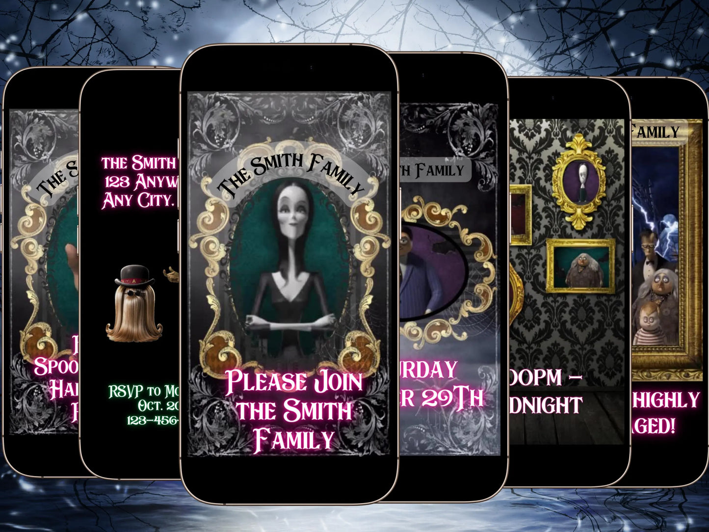 Halloween Video Invitation | Animated Halloween Digital Evite | Editable Canva Invite Template