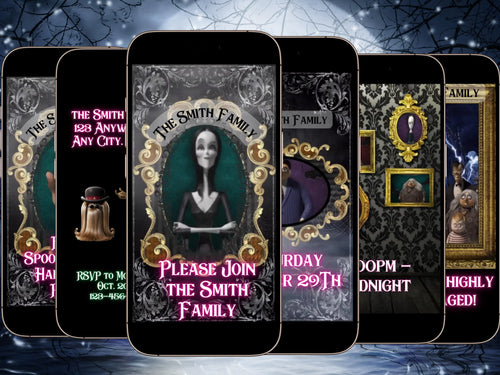 Halloween Video Invitation | Animated Halloween Digital Evite | Editable Canva Invite Template