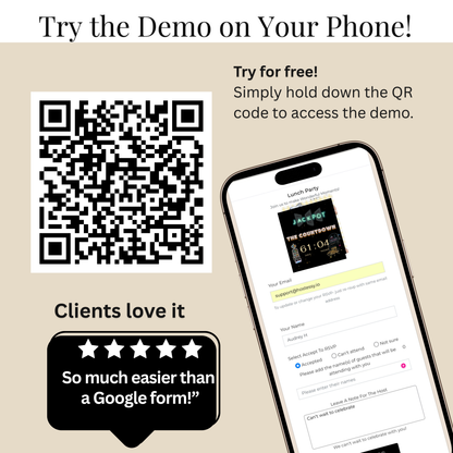 Las Vegas Website Invitation | Las Vegas RSVP Itinerary Website | Canva Website Template