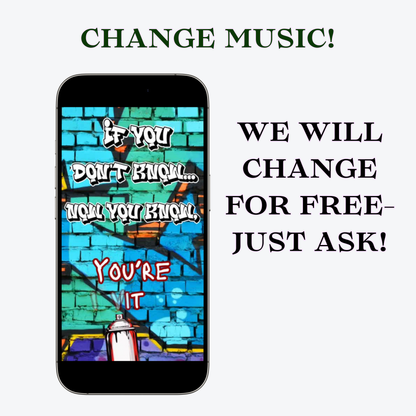 90s Video Invitation | Editable 80s 90s 2000s Birthday Party Invite | Digital Hip Hop Canva Template