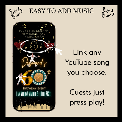 Las Vegas Website Invitation | Las Vegas RSVP Itinerary Website | Canva Website Template