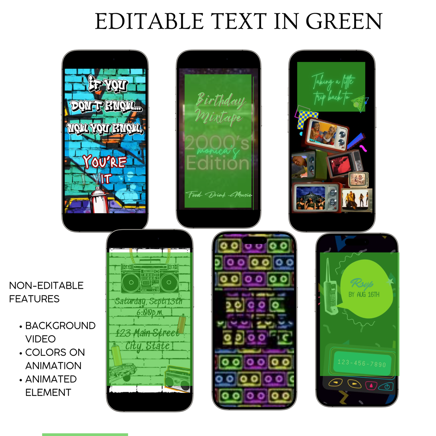 90s Video Invitation | Editable 80s 90s 2000s Birthday Party Invite | Digital Hip Hop Canva Template