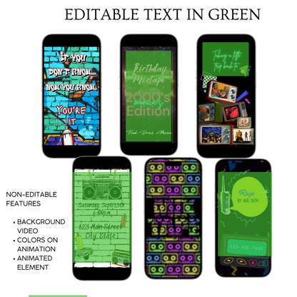 90s Video Invitation | Editable 80s 90s 2000s Birthday Party Invite | Digital Hip Hop Canva Template