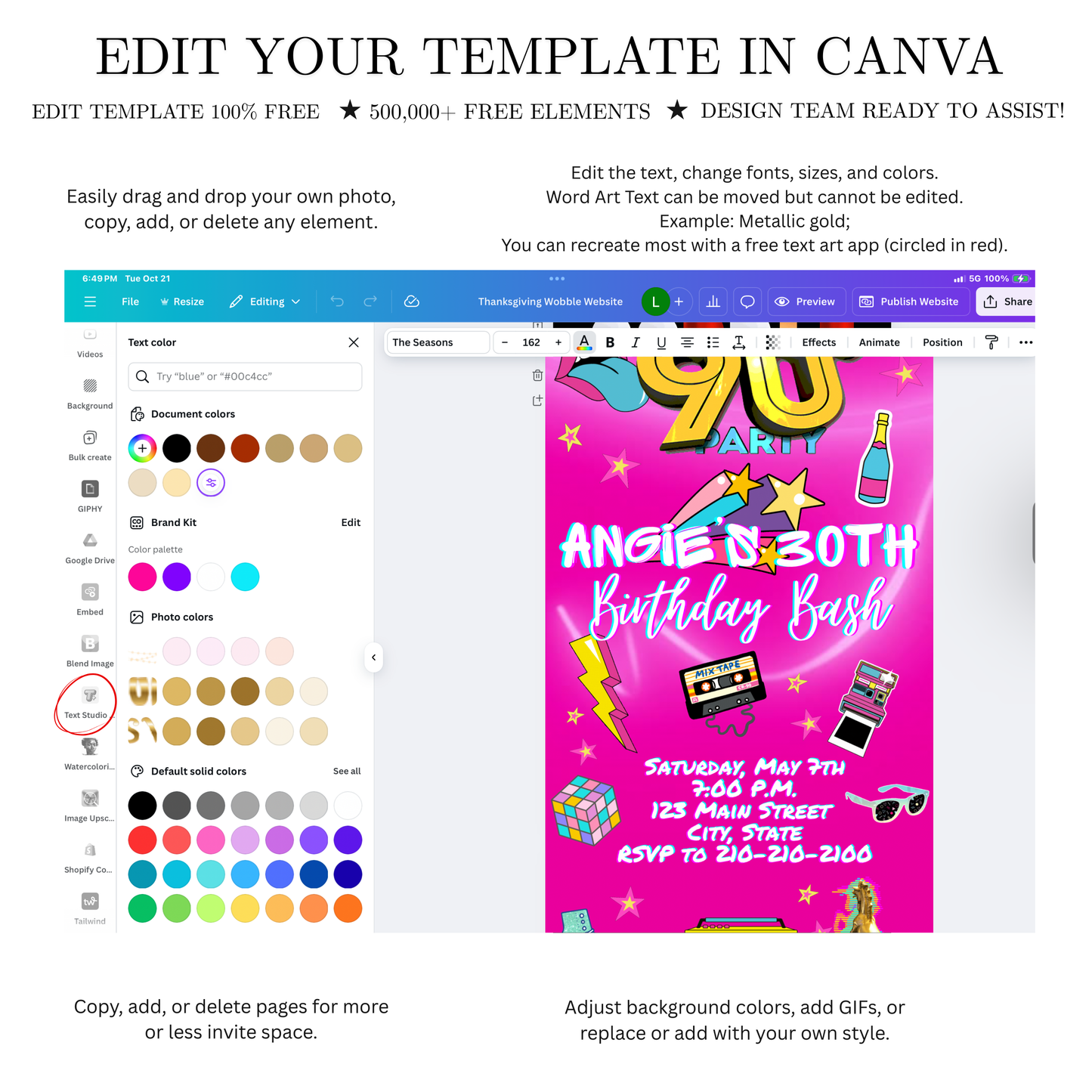 Editable 90s Video invitation | Animated Throwback 80s, 90s, 2000s