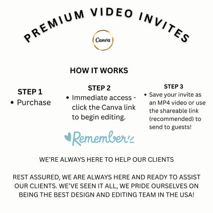 Disco Party Video Invitation | Champagne Disco Theme Digital Evite | Editable Canva Template