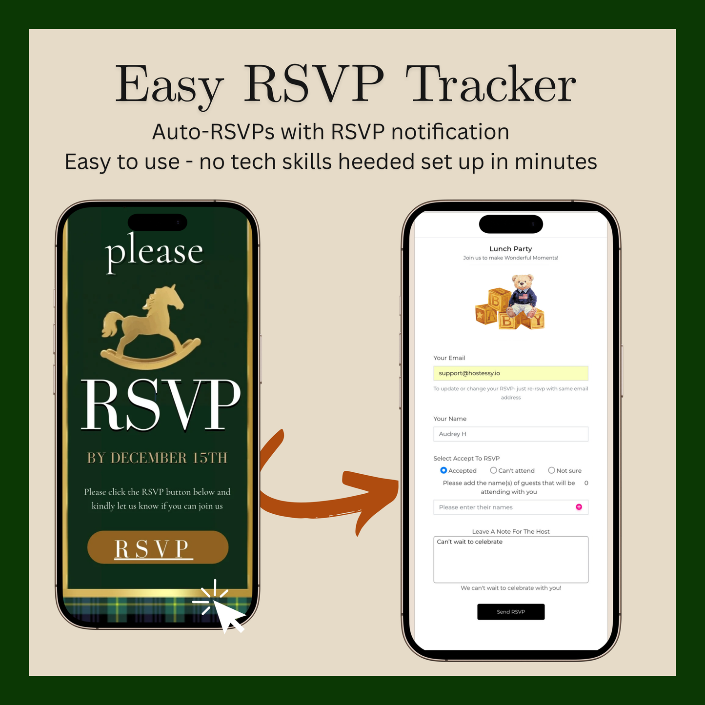 Polo Bear Ralph Lauren Baby Shower Website Invite | Animated Bearly Wait Baby Shower Invite with Rsvp tracking