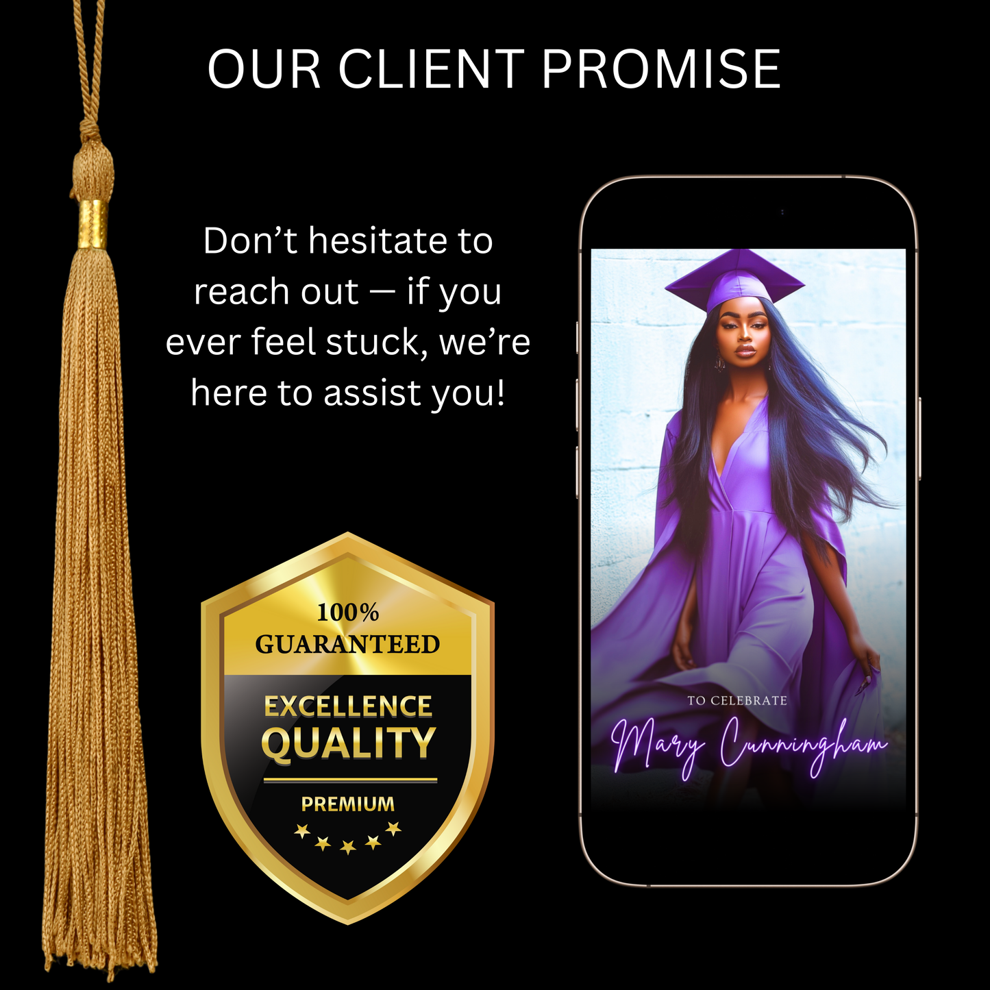 2026 Graduation Party Video Invitation | Digital Purple Graduation Invite | Editable Online RSVP Evite Canva Template