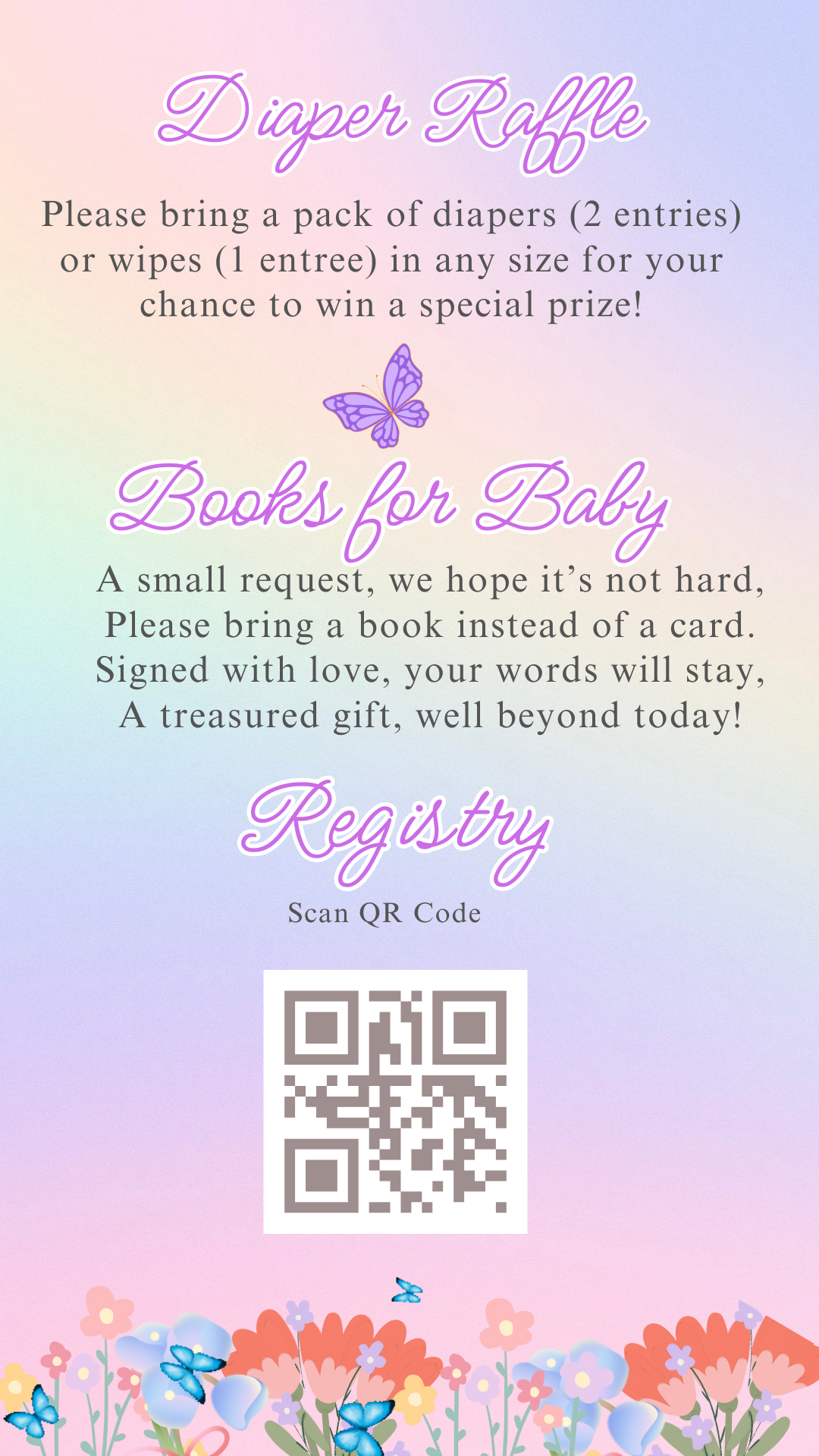 Butterfly MP4 digital invitation with whimsical butterfly graphics