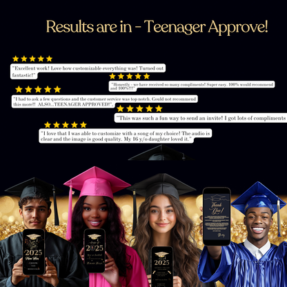 2026 Graduation Video Invitation | Pink Animated Graduation Invite | Editable Canva Template