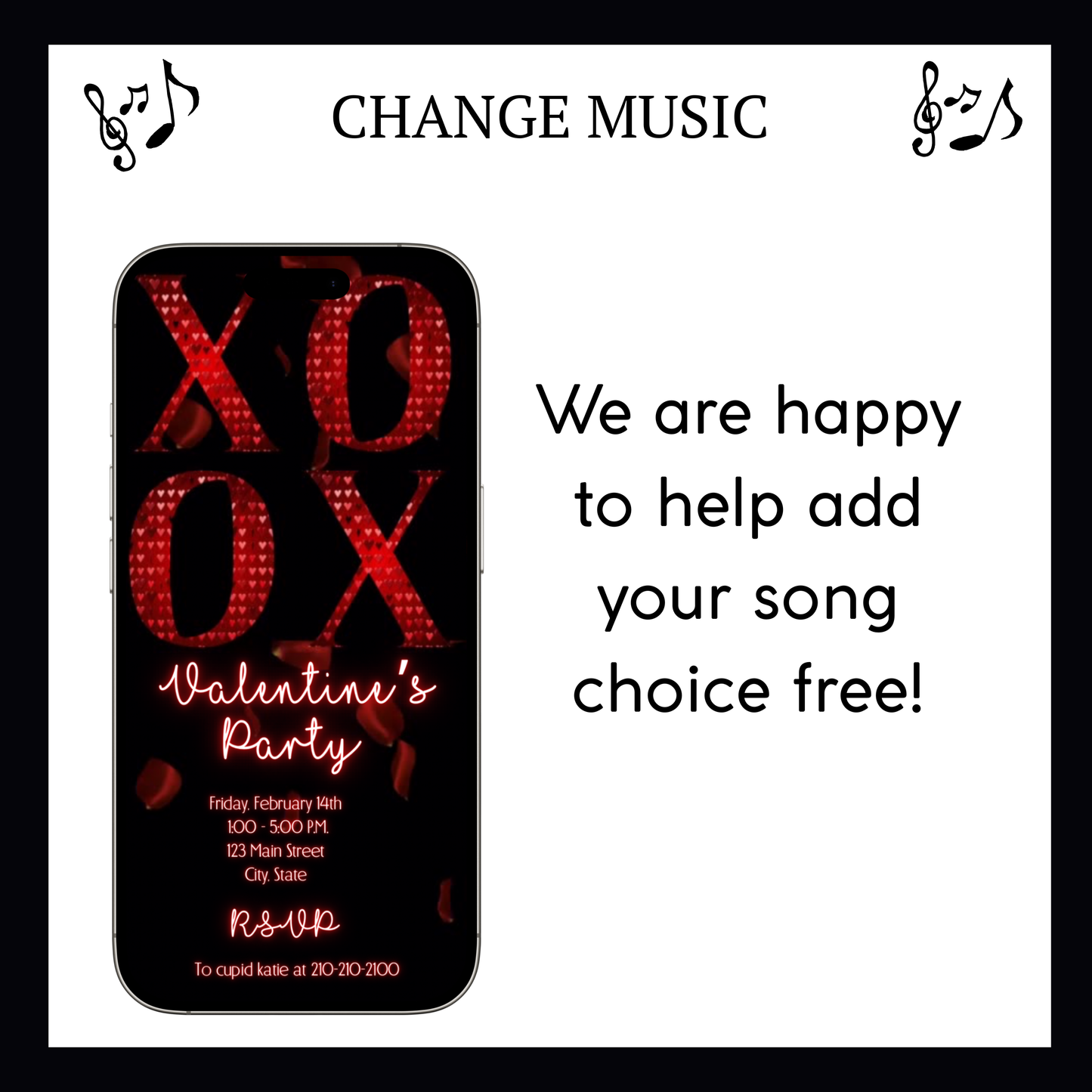 Valentines Day Party Video Invitation | Digital Galentines Day Invite | Editable Canva Evite Template