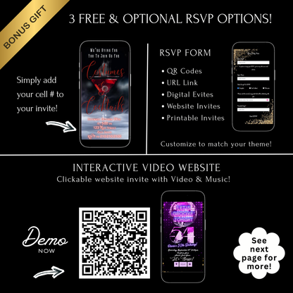 Halloween Video Invitation | Animated Halloween Digital Evite | Editable Canva Invite Template