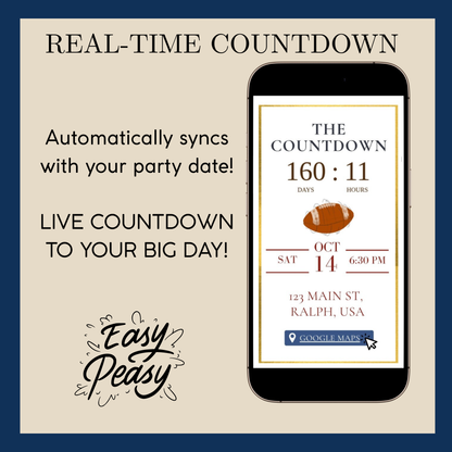 Football Polo Bear Baby Shower Invitation Website | Animated Baby Shower Invite with Rsvp tracking