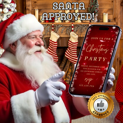 Editable Snowflake Video Invitation Template | Mobile Animated Christmas Invite | Canva Evite Download – Hostessy