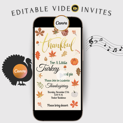 Digital Thanksgiving Video Invitation