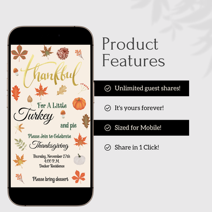 Digital Thanksgiving Video Invitation