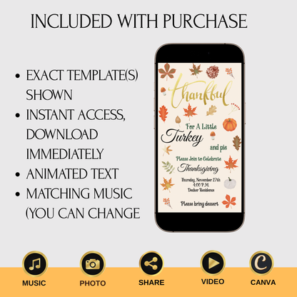 Digital Thanksgiving Video Invitation