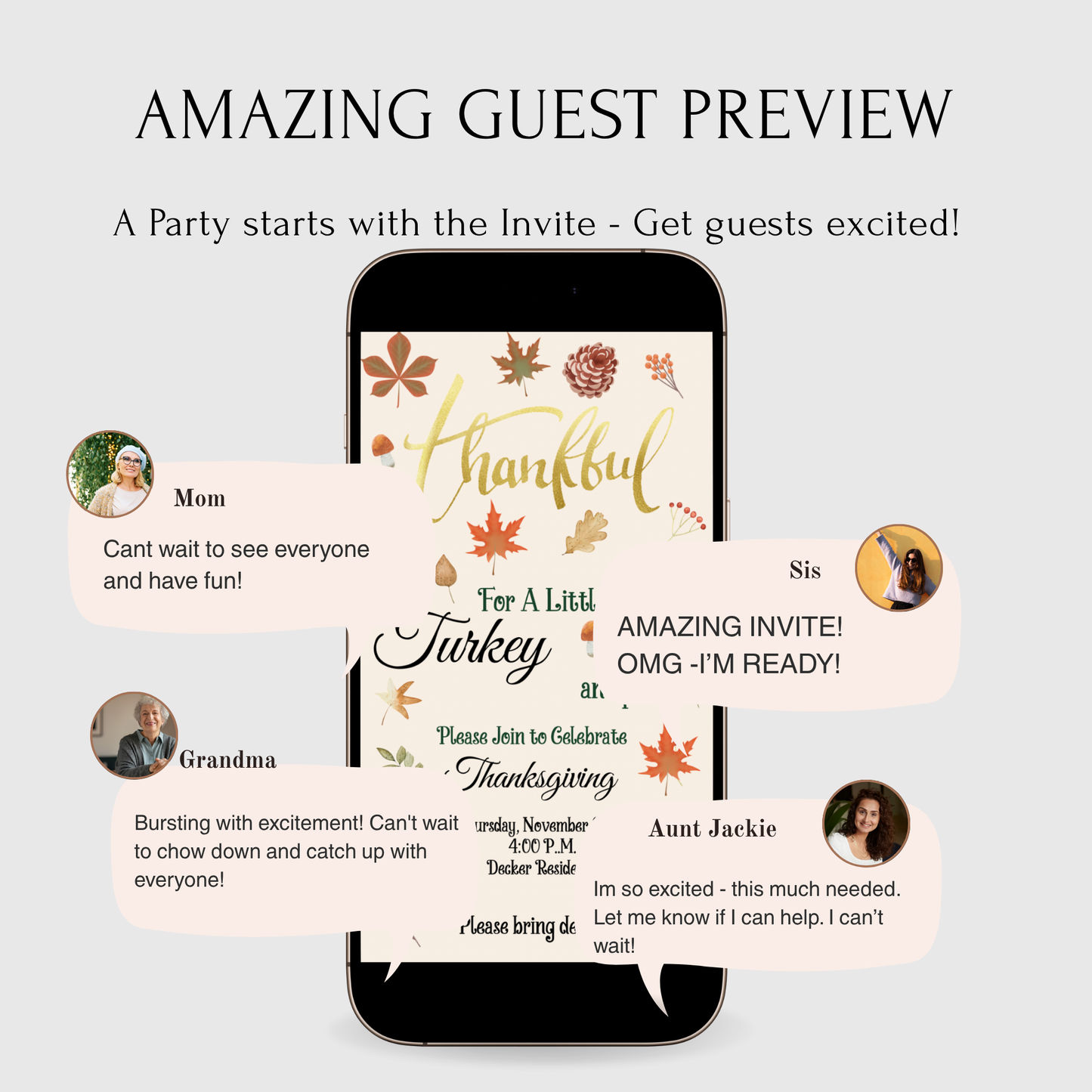 Digital Thanksgiving Video Invitation