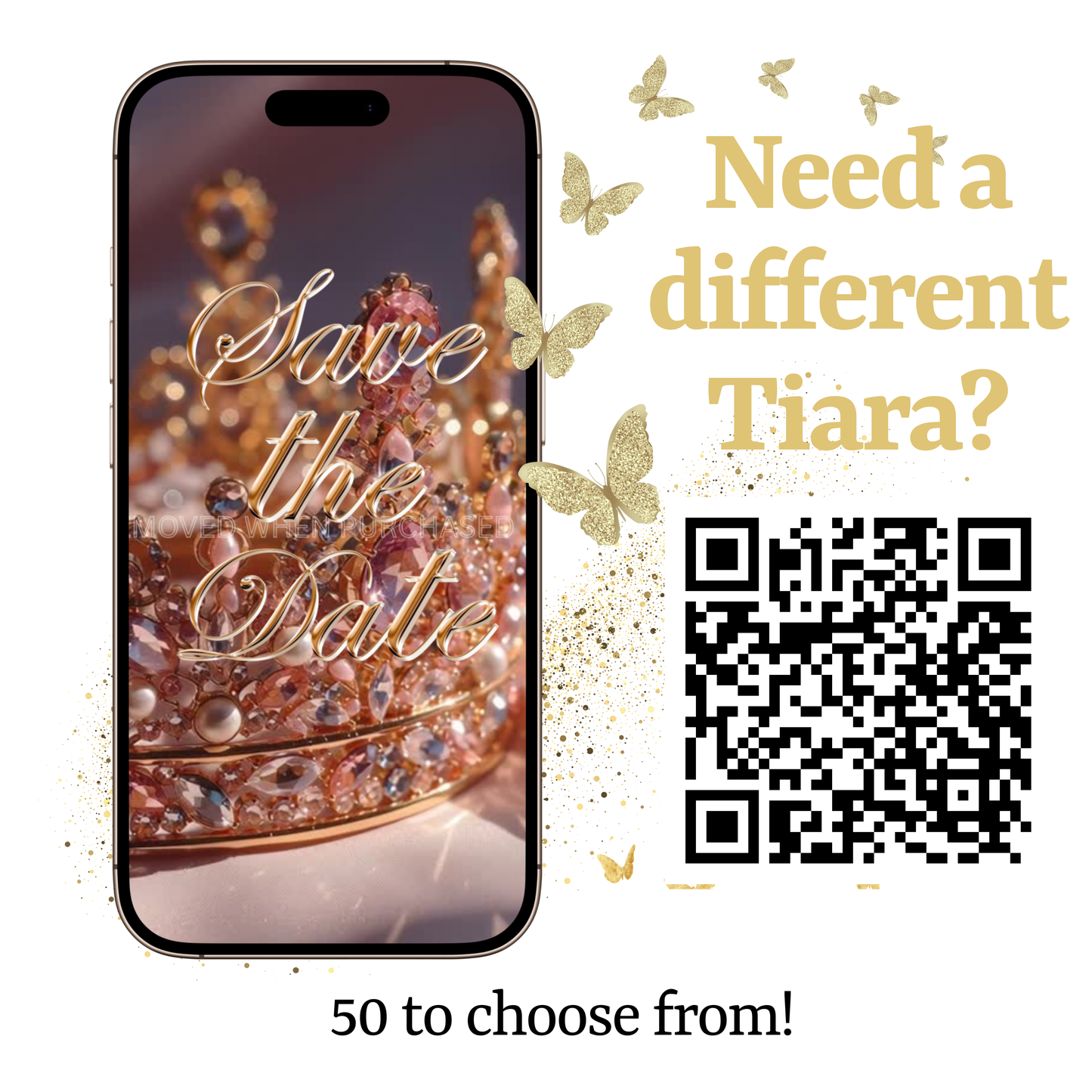 Pink Quinceanera Video Invite | Gold Sweet 15 16 Princess Invite | Editable Canva Evite Template