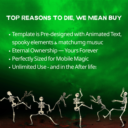 Witch Video Invitation - Halloween Party Evite - Green Witch Cauldron Party Mobile Evite