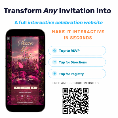 Magenta Quinceanera Invitation Template Pink Rose Website Invite