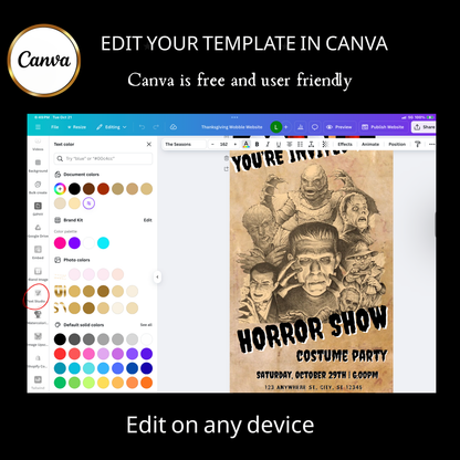 Halloween Video Invitation | Frankenstein Horror Movie Animated Invite