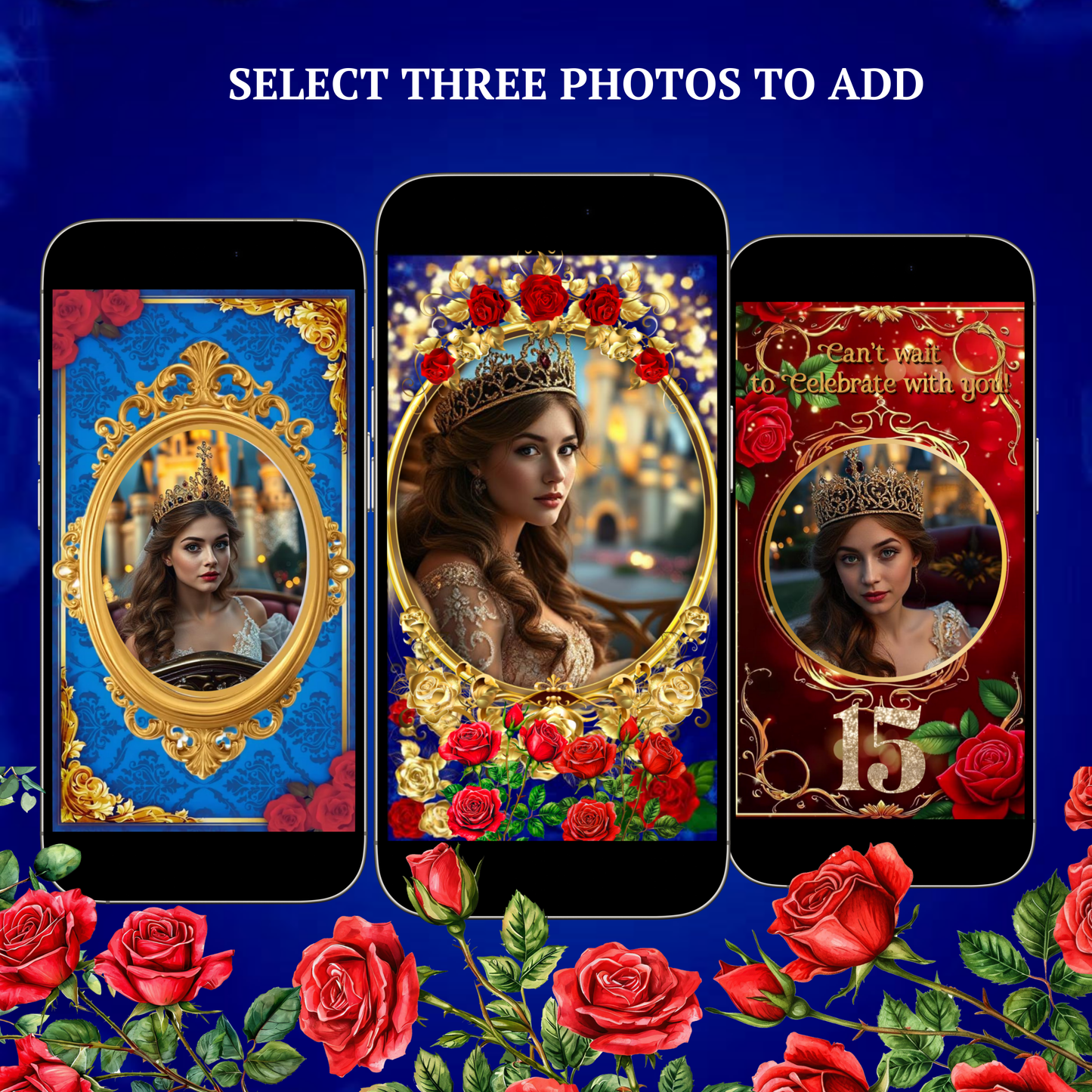 Beauty and the Beast Video Invitation | Save the Date Quinceañera | Sweet 16 Royal Princess Invite