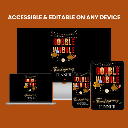 Thanksgiving Invitation Website with RSVP tracking, Animated Friendsgiving Dinner Invite Website Template