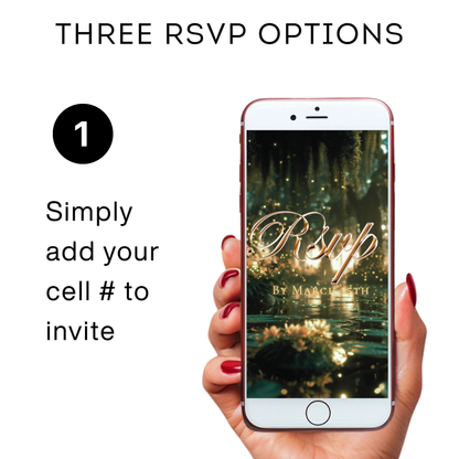 Enchanted Forest Video Invite | Quinceanera Sweet 15 16 Save the Date Evite | Editable Canva Evite Template