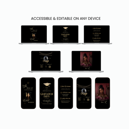 2026 Graduation Invitation Website RSVP Template with Music