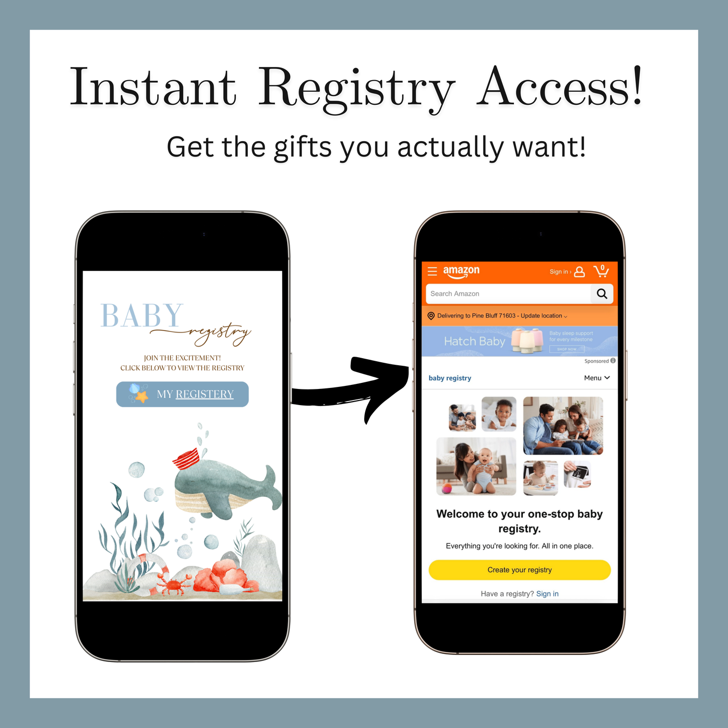 Under the Sea Baby Shower Website with RSVP | Ocean Animal Canva Template Invite