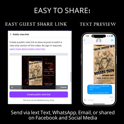 Halloween Video Invitation | Frankenstein Horror Movie Animated Invite