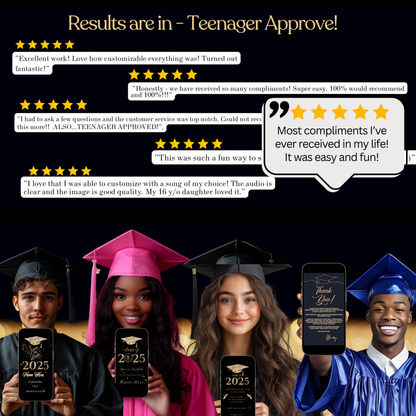 Purple Graduation Party Video Invitation | Class of 2026 Photo Invite | Editable Online RSVP Evite Canva Template