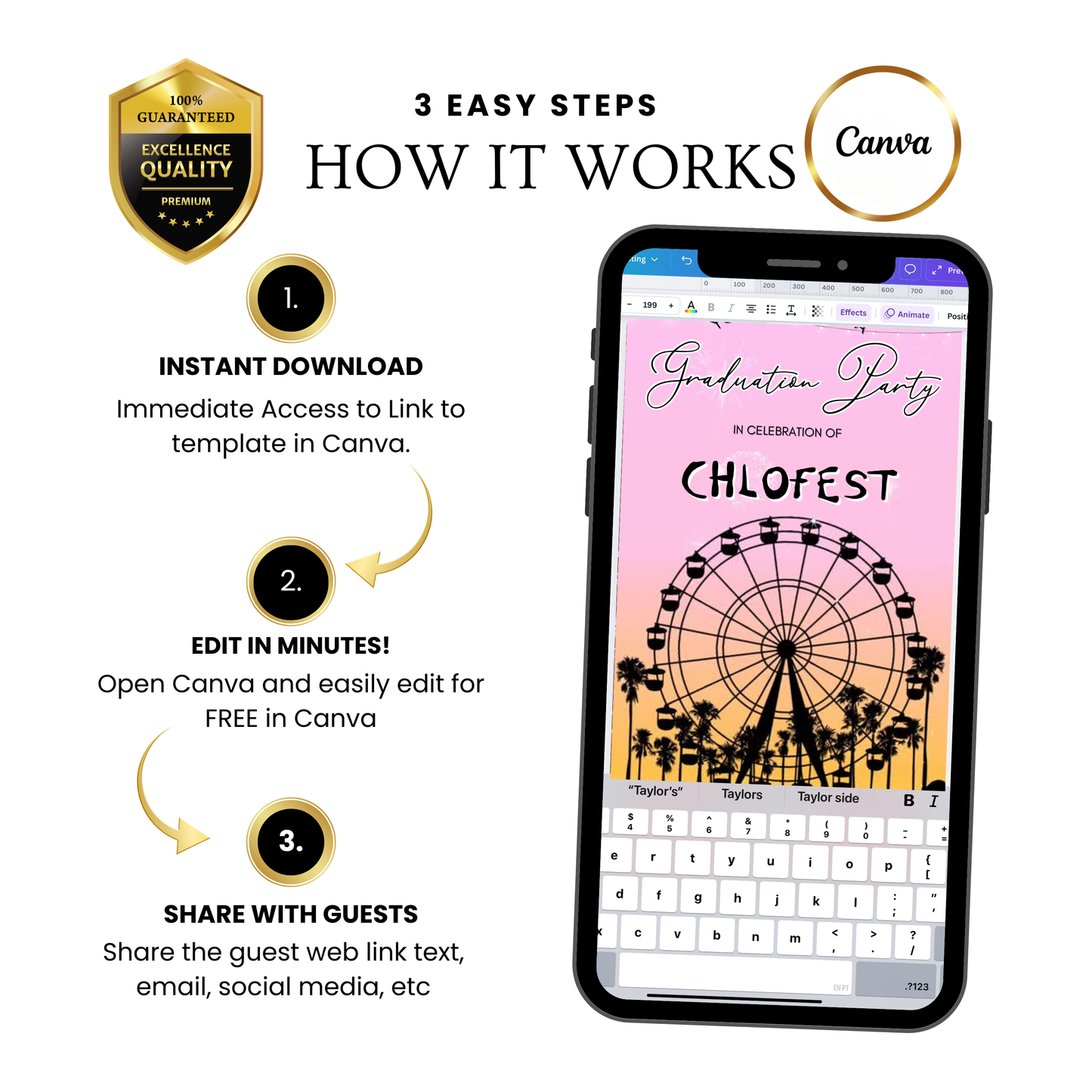 Coachella Video Invitation | Mobile Music Festival RSVP Website Animated Invite | Digital Invite Template