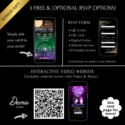 Halloween Video Invitation, Hallow Fest Animated Invite, Editable Halloween Party Mobile Evite