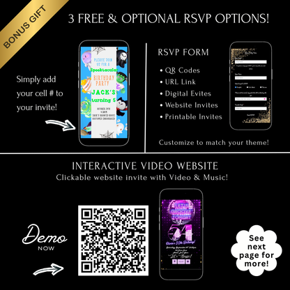 Halloween-Videoeinladung, animierte Einladung „Kleine Monster“, bearbeitbare mobile Halloween-Party-Einladung