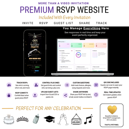 Edited For You Invite + Custom RSVP Website