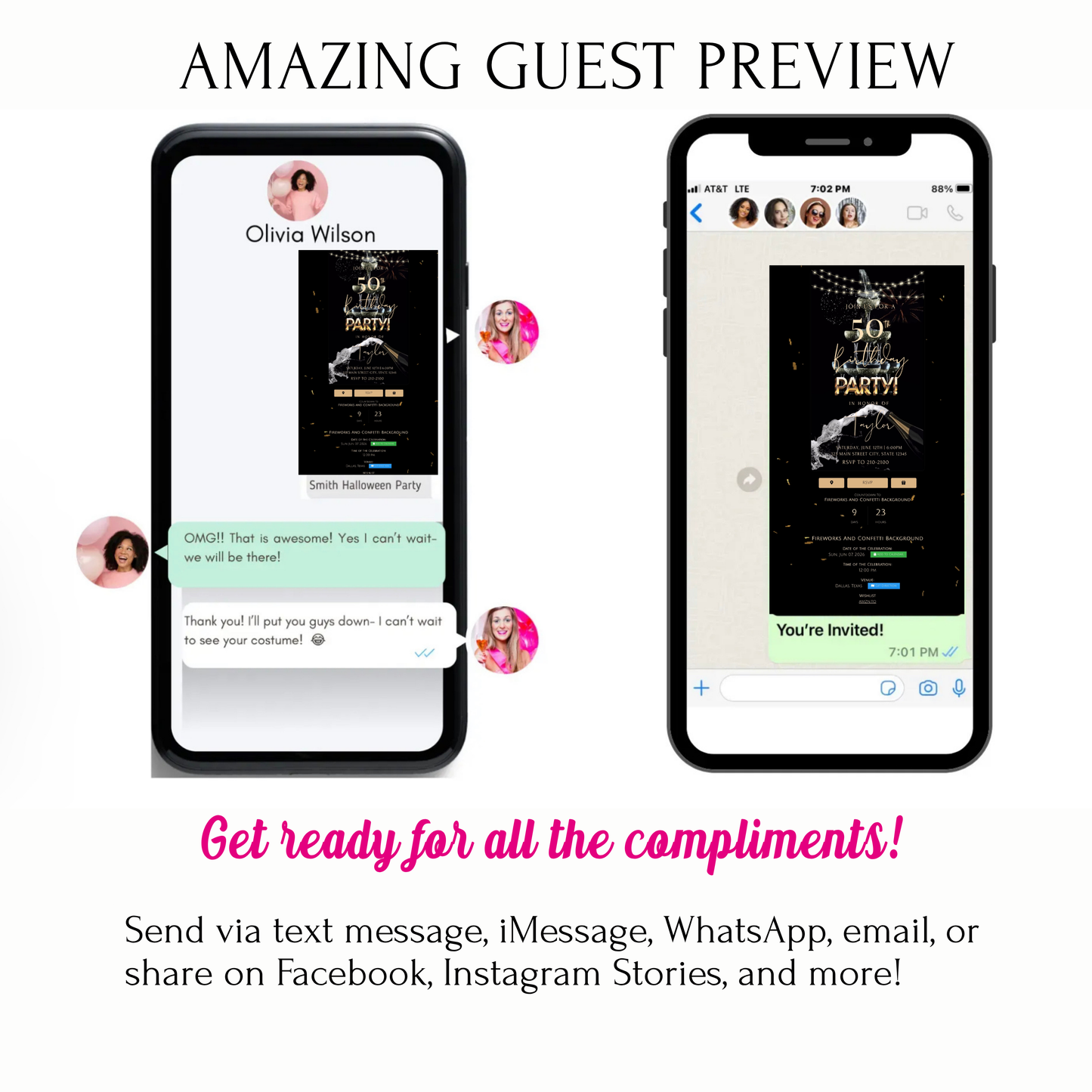 Edited For You Invite + Custom RSVP Website