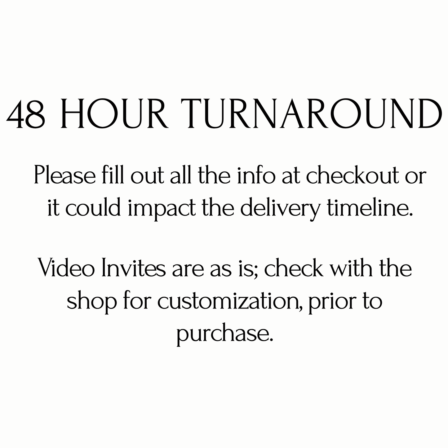Edited For You Invite + Custom RSVP Website