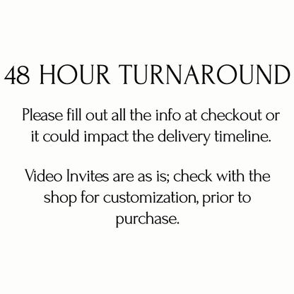 Edited For You Invite + Custom RSVP Website