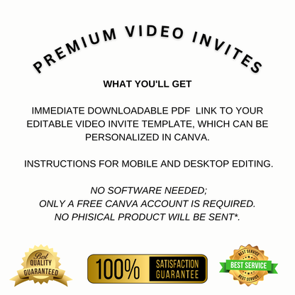 Editable Snowflake Video Invitation Template | Mobile Animated Christmas Invite | Canva Evite Download – Hostessy