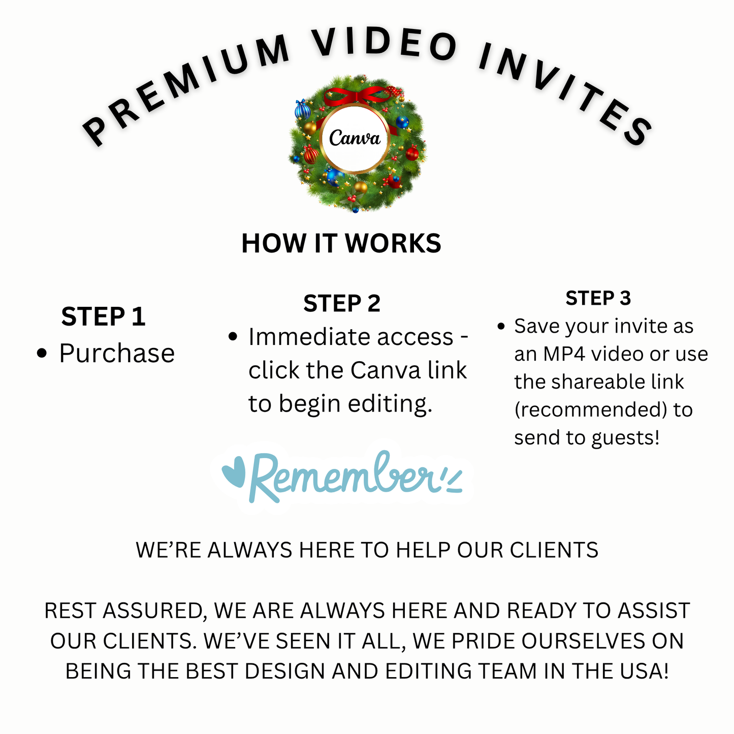 Editable Snowflake Video Invitation Template | Mobile Animated Christmas Invite | Canva Evite Download – Hostessy