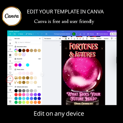 Halloween Video Invitation, Fortune Teller Animated Invite, Editable Halloween Party Mobile Evite