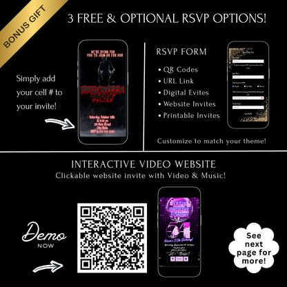 Halloween-Videoeinladung, animierte Zombie-Einladung, bearbeitbare mobile Einladung zur Halloween-Party